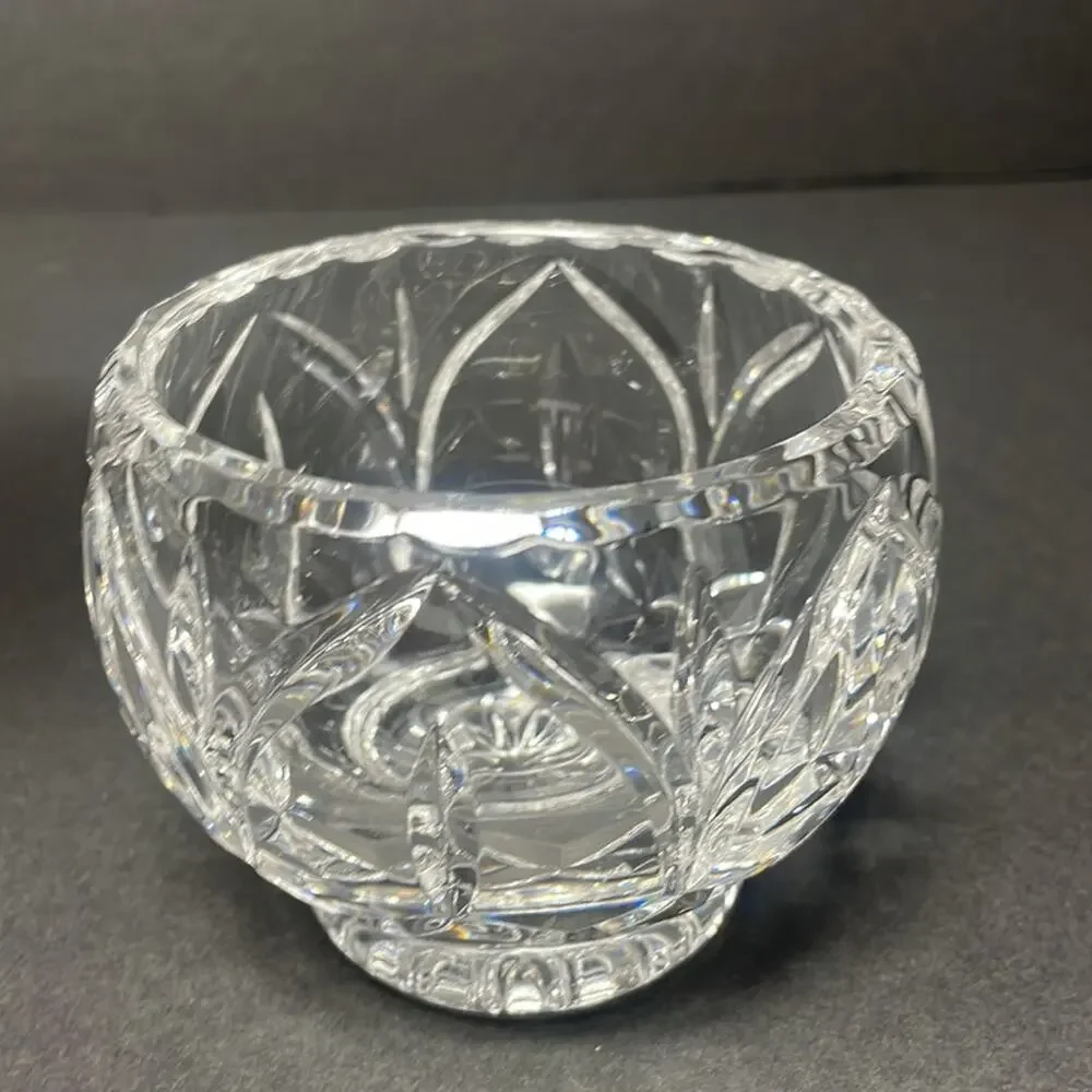 Vintage Cut Glass Crystal Creamer & Sugar Bowl with Lid